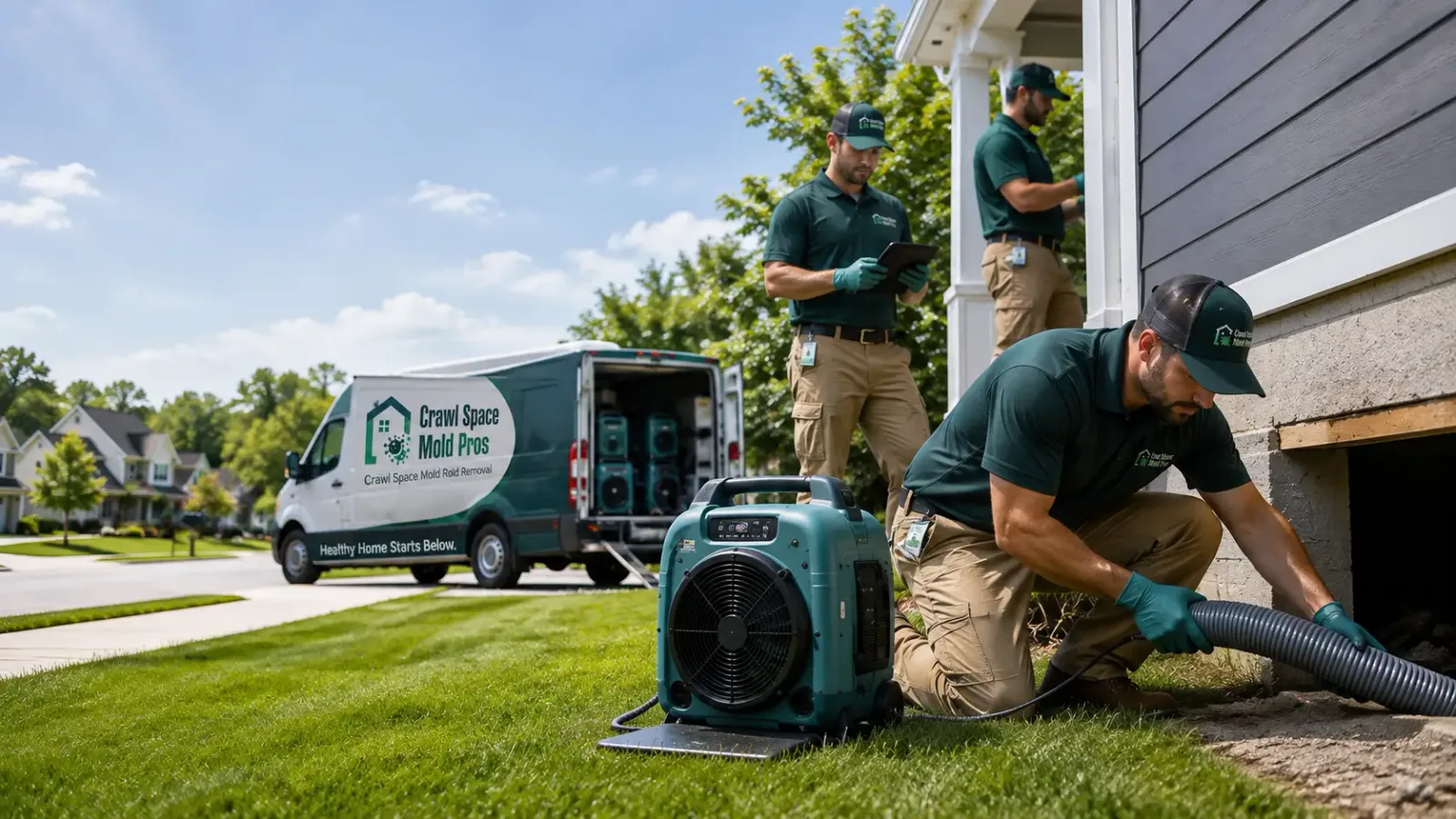 Crawl Space Mold Removal in Fairchild, WI